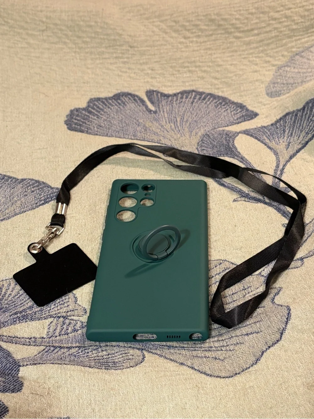 Samsung Galaxy S24 Ultra Case Ring Stand Lanyard Dark Green New